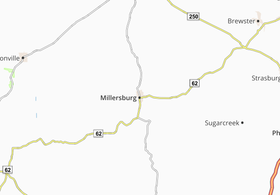 Mapa Millersburg