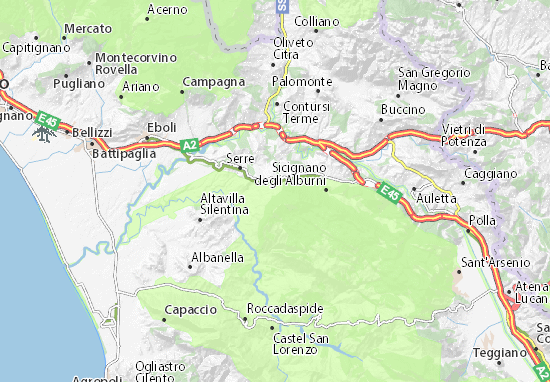 Postiglione Map