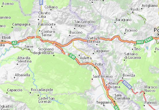 Karte Stadtplan Auletta
