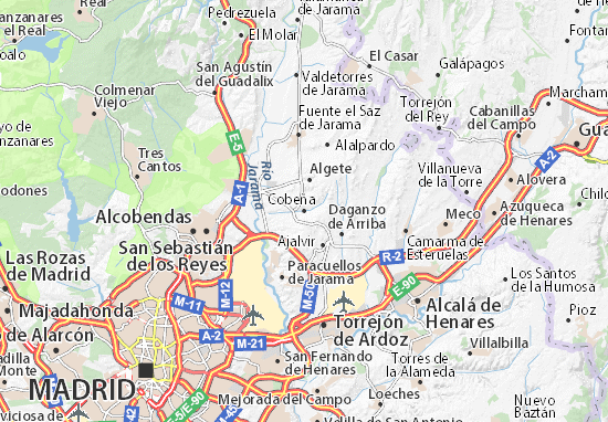 Karte Stadtplan Cobeña