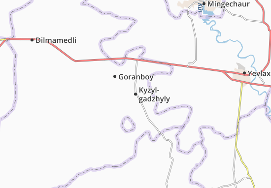 Mapa Kyzyl-gadzhyly