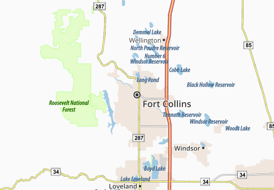 Carte-Plan Fort Collins
