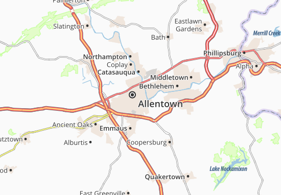 Kaart Plattegrond Allentown
