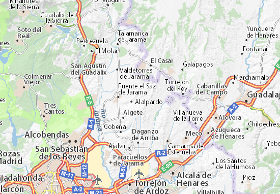 Karte Stadtplan Valdeolmos