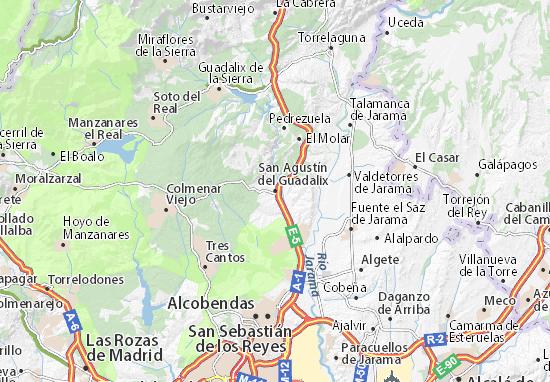 Karte Stadtplan San Agustín del Guadalix
