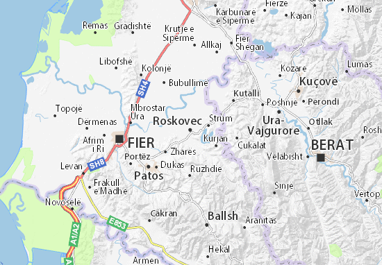 Mapa Roskovec