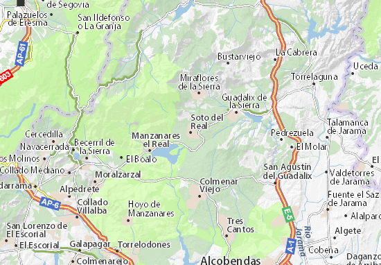 Karte Stadtplan Soto del Real