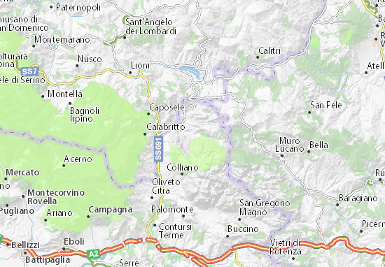Kaart Plattegrond Laviano