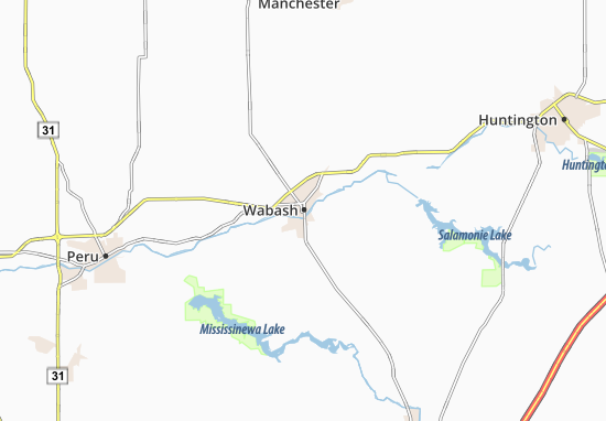 Karte Stadtplan Wabash