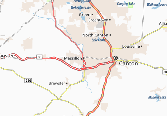 Karte Stadtplan Massillon