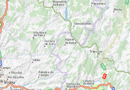 Michelin Aguiar Da Beira Map Viamichelin