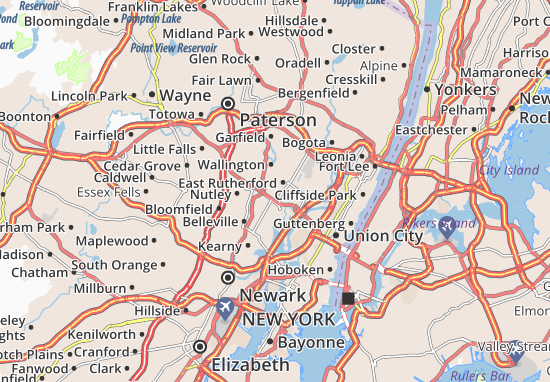 Karte Stadtplan Rutherford