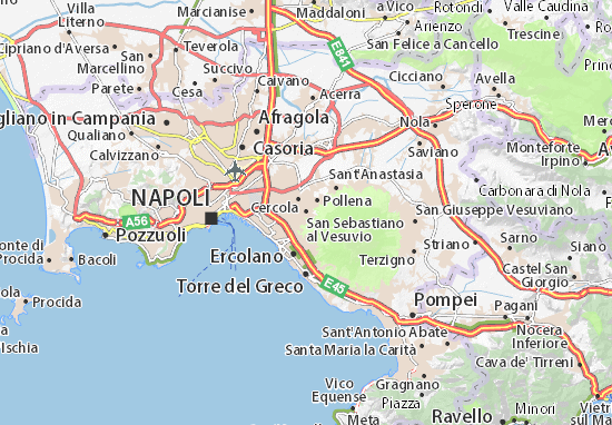 Mapa San Sebastiano al Vesuvio