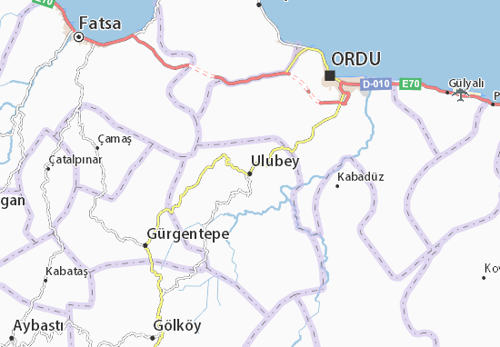 Karte Stadtplan Ulubey