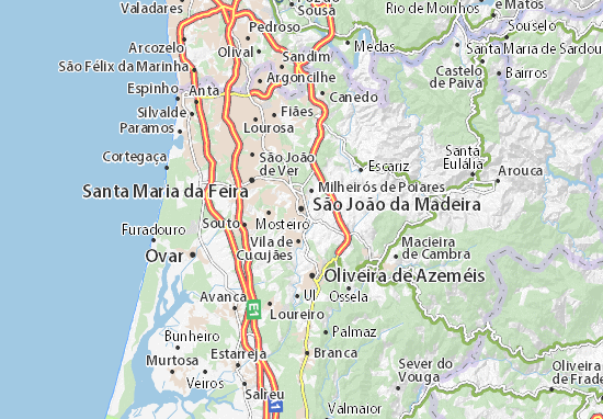 Karte Stadtplan São João da Madeira