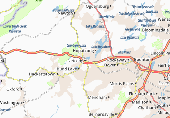 Karte Stadtplan Stanhope