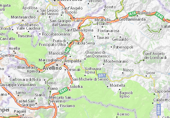 Karte Stadtplan Chiusano di San Domenico