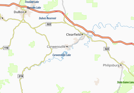 Mapa Curwensville