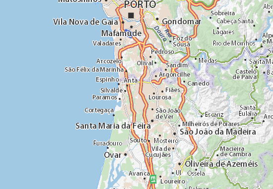 Karte Stadtplan São Paio de Oleiros