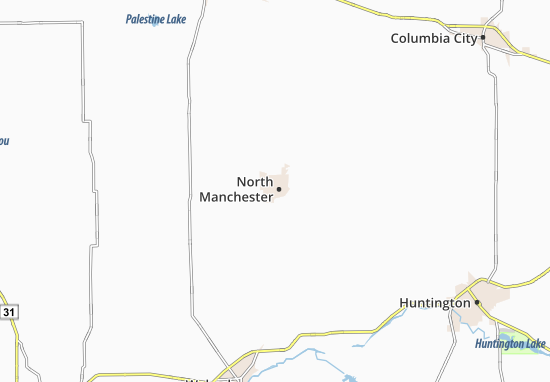 Kaart Plattegrond North Manchester