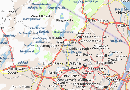 Karte Stadtplan Pompton Lakes