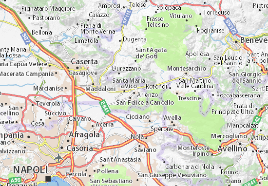 Karte Stadtplan Arienzo