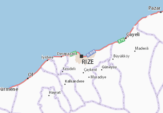 Karte Stadtplan Rize