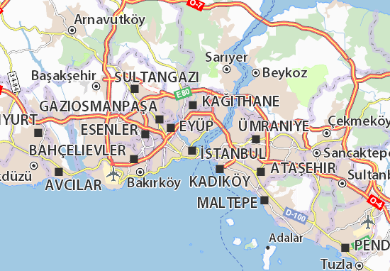 Karte Stadtplan Beyoğlu