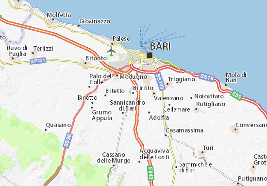 Karte Stadtplan Bitritto