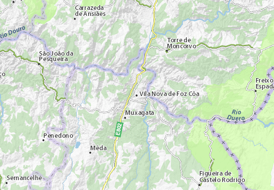 Mapa Vila Nova de Foz Côa