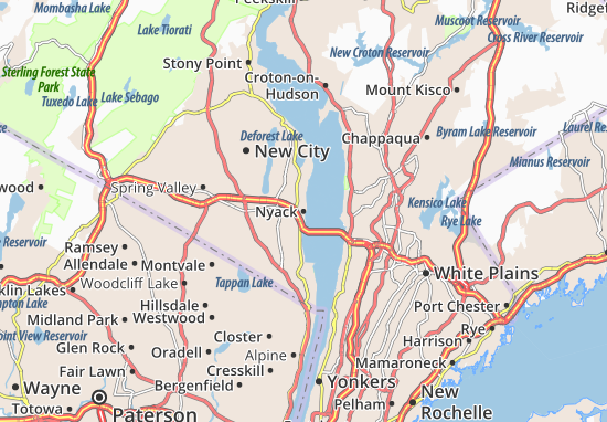 Karte Stadtplan Nyack