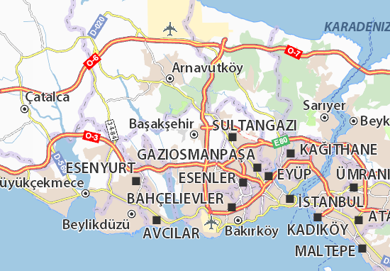 Karte Stadtplan Başakşehir