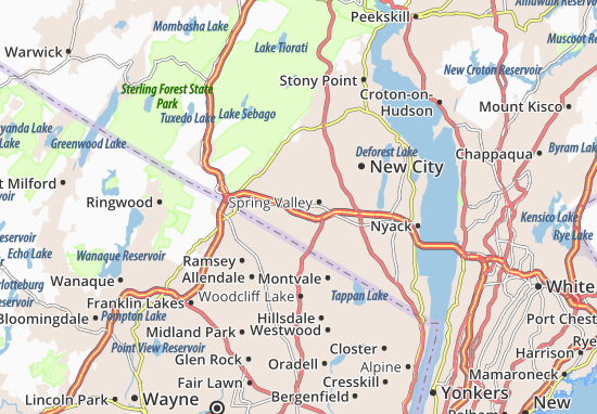 Karte Stadtplan Monsey