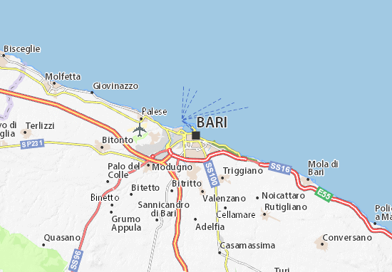 Karte Stadtplan Bari