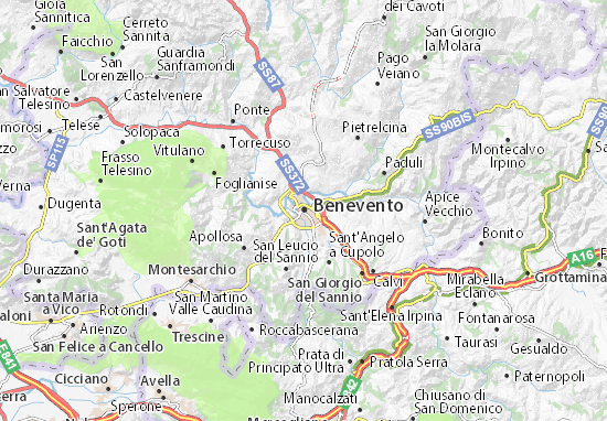 Resultado de imagem para Benevento mapa