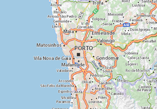 porto karte Karte Stadtplan Porto Viamichelin porto karte