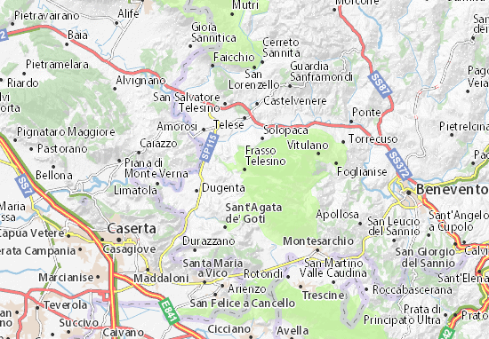 Karte Stadtplan Frasso Telesino