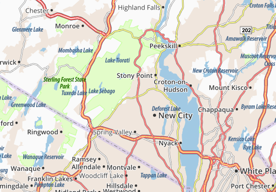 Karte Stadtplan Mount Ivy