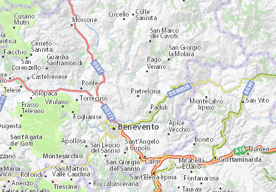 Karte Stadtplan Pietrelcina