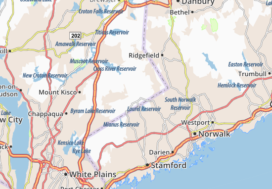 Karte Stadtplan Pound Ridge