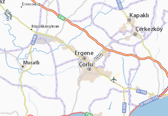 Mapa Ergene