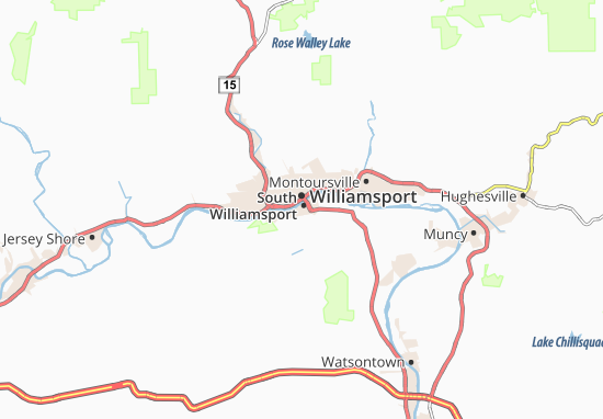 Kaart Plattegrond South Williamsport
