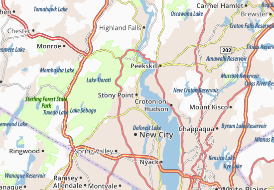 Karte Stadtplan Stony Point