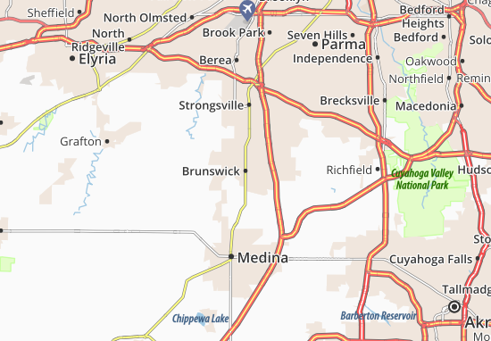 Karte Stadtplan Brunswick