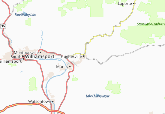 Kaart Plattegrond Hughesville