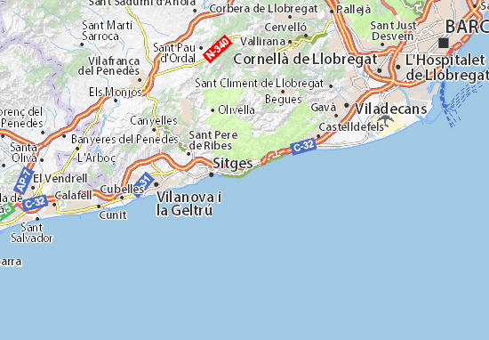 Karte Stadtplan Vallcarca