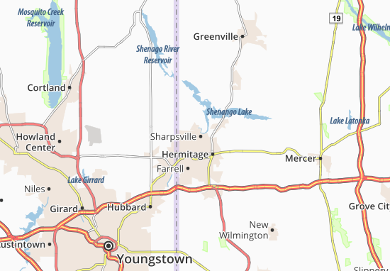 Karte Stadtplan Sharpsville