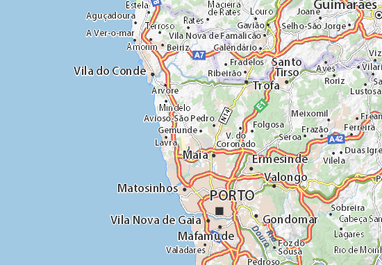 Mapa Vilar de Pinheiro