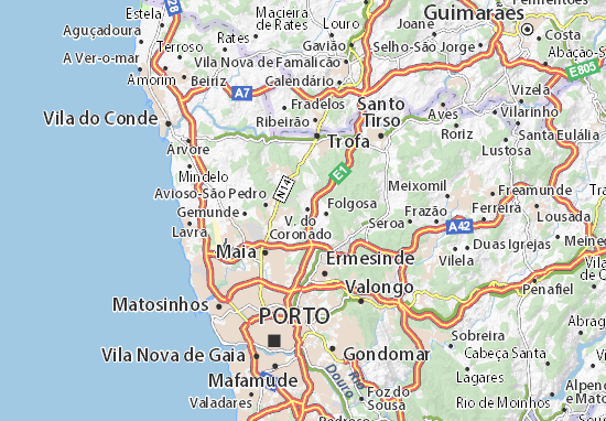 Karte Stadtplan Vila do Coronado