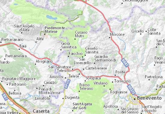 Kaart Plattegrond San Lorenzello